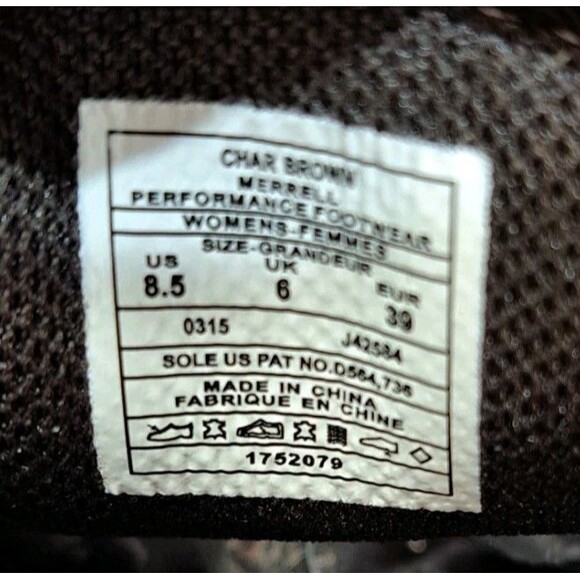 Merrell Dassie Sneakers. Brown Leather Lace Up Casual Shoes Size 8.5 - Picture 8 of 8